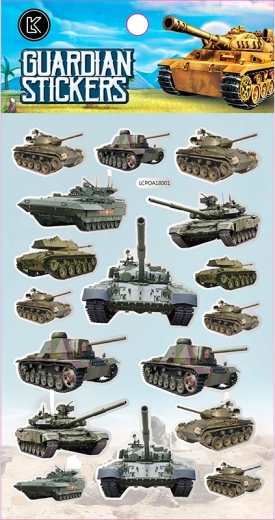 Nalepke TANKI – kreativni komplet za otroke