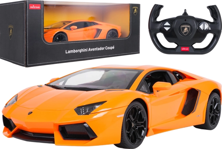 Daljinsko vodeni avtomobil Lamborghini Aventador RASTAR v merilu 1:10, oranžen