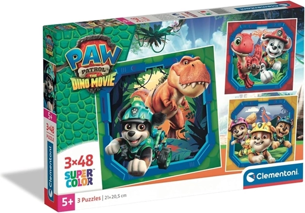 Clementoni puzzle Paw Patrol dino movie 3×48 pieces (square)