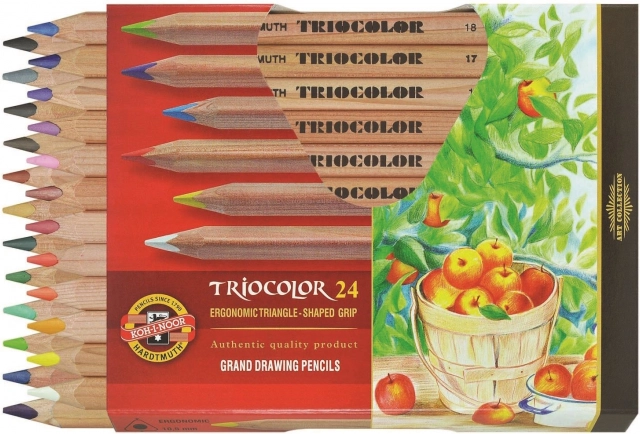Tritočkové močne barvice KOH-I-NOOR Triocolor Natur, 24 kos