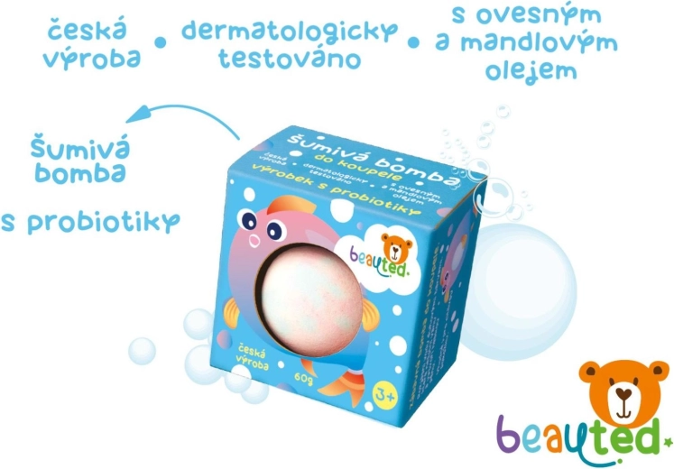 BeauTed šumeča kopalna kroglica s probiotiki 60 g