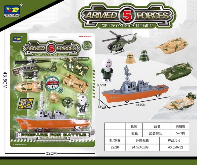 Vojaška tehnika set z ladjo 28 cm