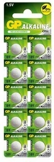 GP alkalne gumbne baterije LR54/AG10 1,5 V – pakiranje 10 kos