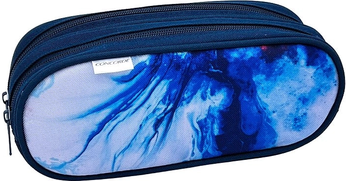 Etui Concorde Marble z dvema zadrgama