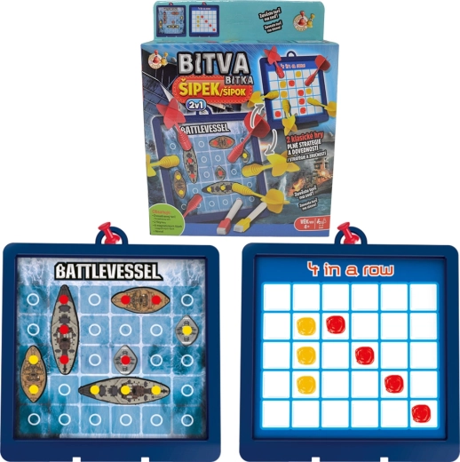 Studo Games bitka pikad – dvostranska magnetna igra 4 v vrsto in pomorska bitka