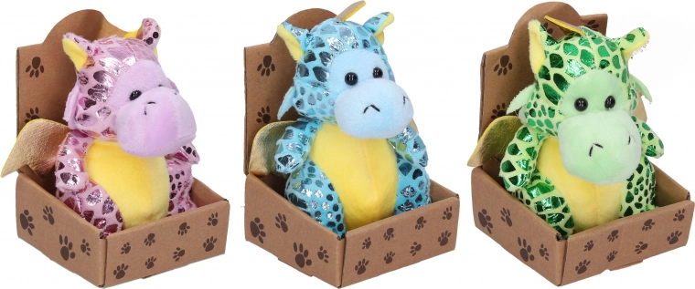 Plišasti bleščeči zmaj 13 cm