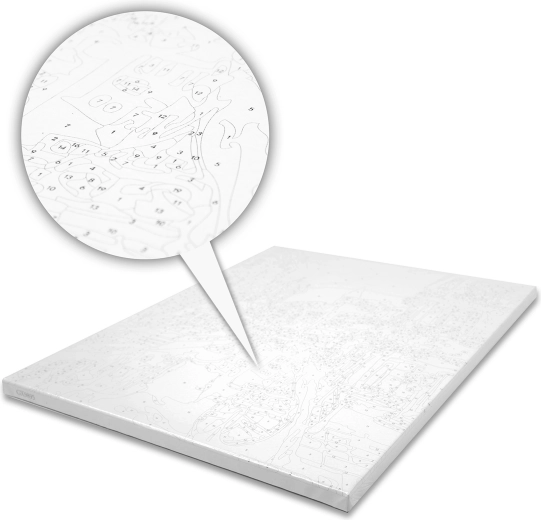 Natisnjeno oštevilčeno platno za brezskrbno slikanje