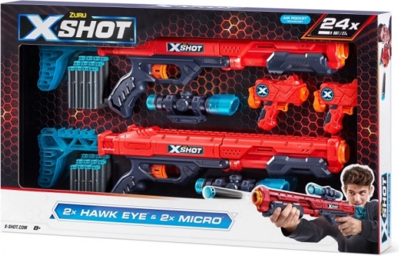 Set blasterjev X-Shot Excel Hawk Eye in Micro