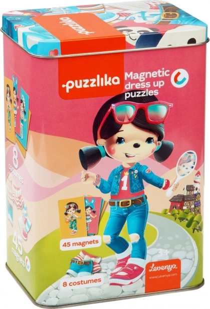 Magnetna igrača Puzzlika - Lutka z oblačili