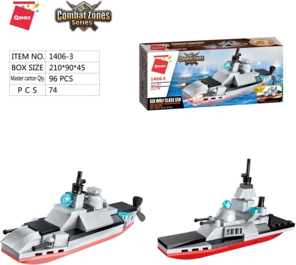 Qman letalonosilka ladja Sea Wolf Class SSN 2v1