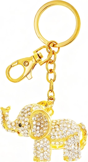 Zlatni obesek za ključe slon Deluxe