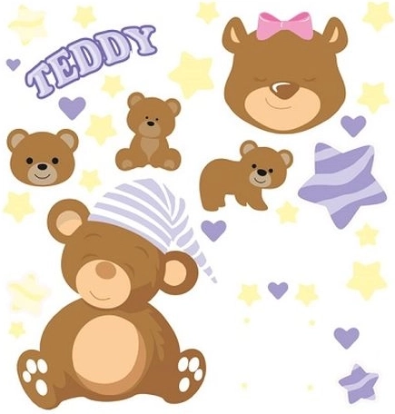 WIKORIA našitki za likanje DTF 15 × 20 Teddy