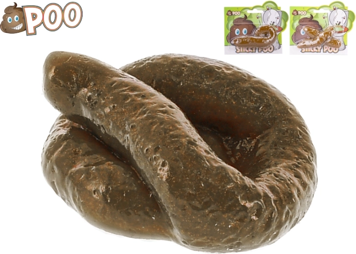 Sticky fake poop 7–10 cm – realistic prank toy