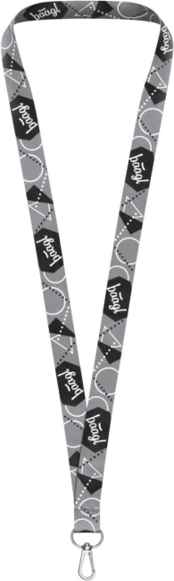 Baagl dolg obesek za ključe – lanyard, siv