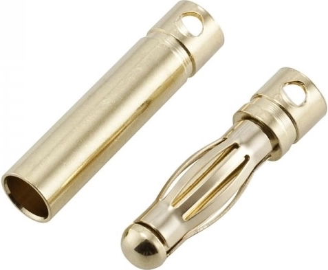 Pozlačeni bananasti konektorji 4 mm (dolgi) - 1 kos