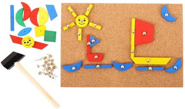 bigjigs toys kreativni zabijalski komplet s pluto ploščo