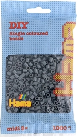 Hama Midi likalne perlice 1000 kosov temno sive