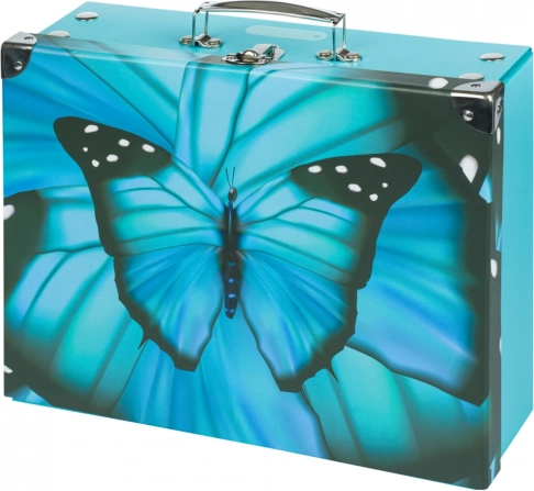 Zložljiv šolski kovček Butterfly s kovinskimi okovi BAAGL