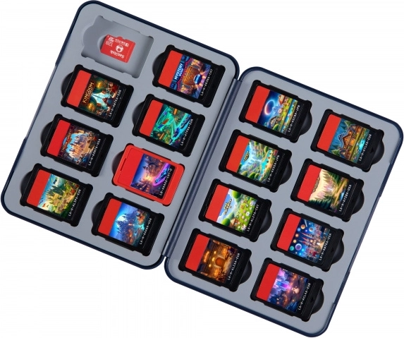 Prostor za do 16 igralnih in 16 kartic microSD