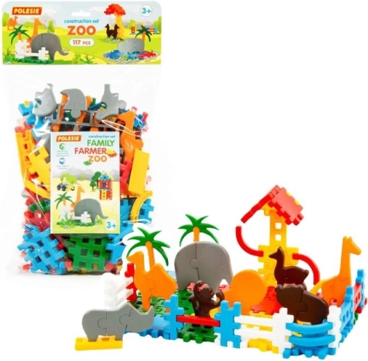Gradbeni komplet Blok Zoo – 117 kosov