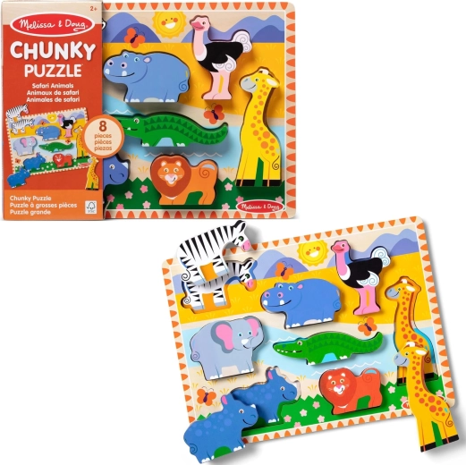 Lesena vstavljanka safari Melissa & Doug