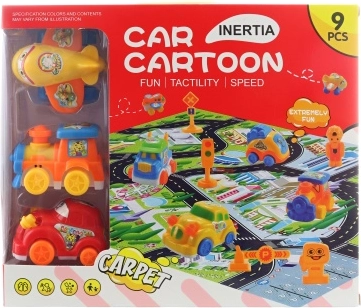 Komplet preproga s cestami in avtomobilčki