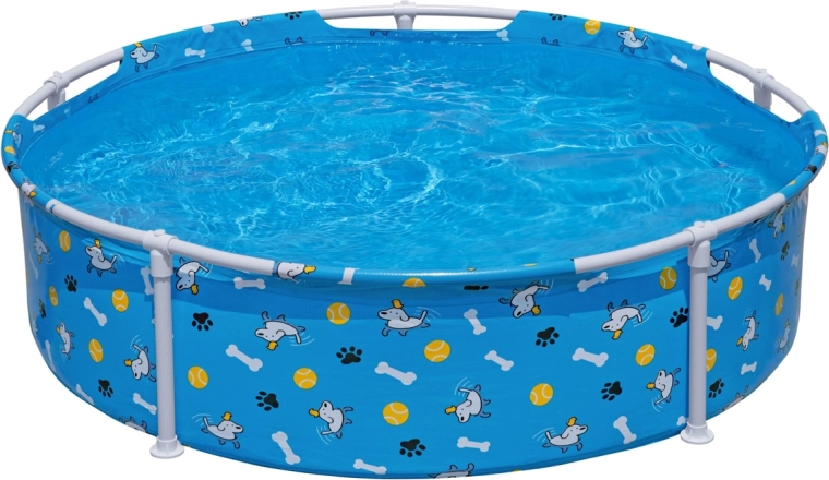 Bestway Fetchin' Fun okrogel nadzemni bazen za hišne ljubljenčke 122 cm
