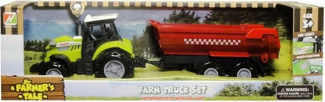 Traktor s prikolico s svetlobo in zvokom