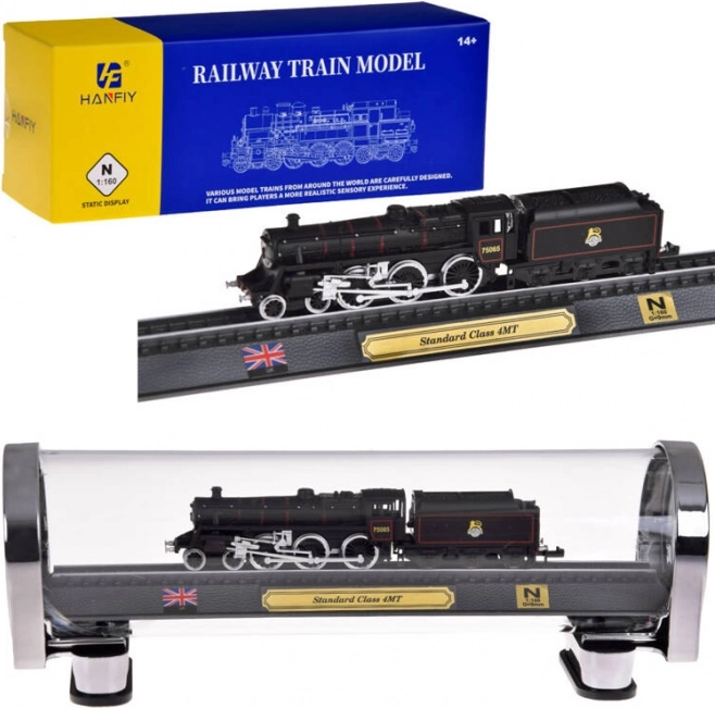 Kolekcionarski model lokomotive STANDARD CLASS 4MT 1:160 v zaščitni vitrini