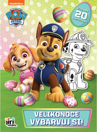 Pobarvaj si! Tačke na patrulji – velikonočne pobarvanke z nalepkami