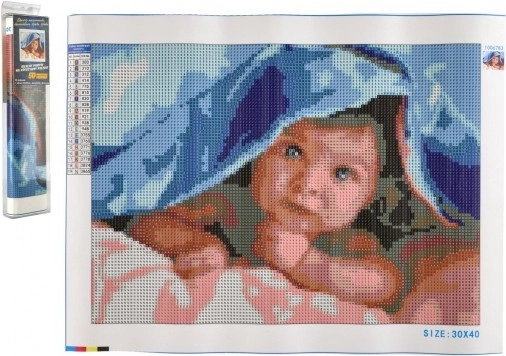 Diamantno slikanje Prisrčen malček 30x40 cm