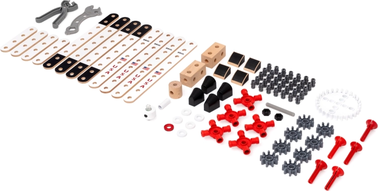 Kakovostna mešanica lesenih in plastičnih delov