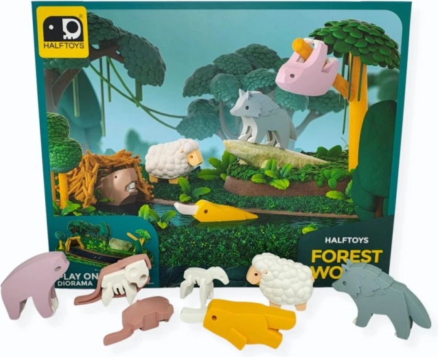 Magnetne figurice Half Toys – gozdni svet