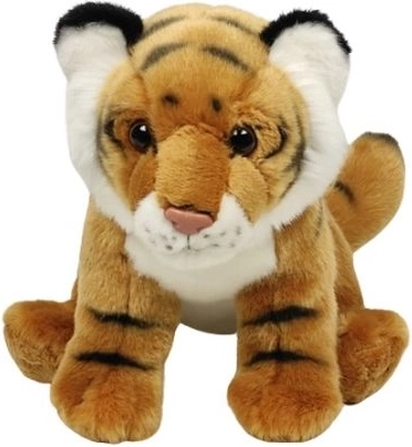 Sedeči plišasti tiger rjav 25 cm