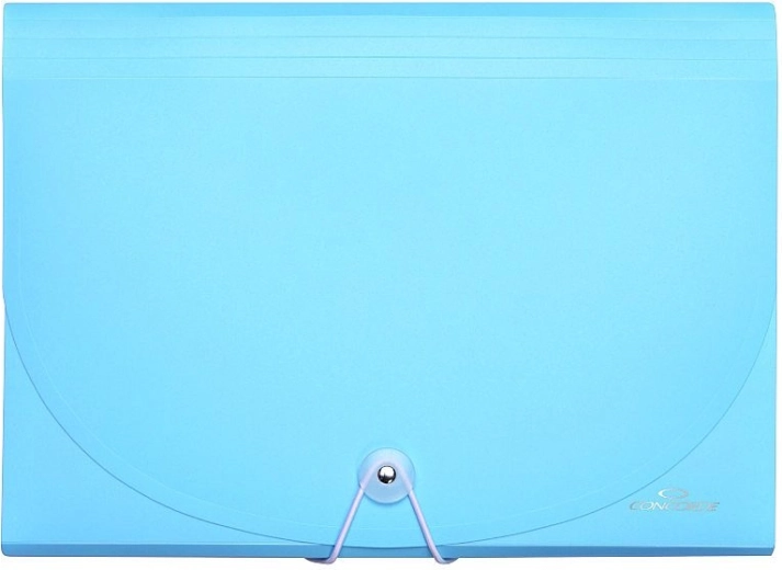 Mapa za dokumente z elastiko A4, 7 predalčkov, pastelno modra