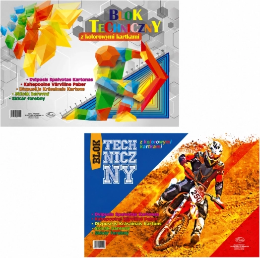 Protos barvni tehnični blok A3, 8 listov, 120 g/m²