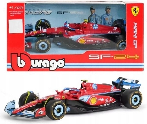 BBU Ferrari F1 SF-24 Miami 2024 #55 Carlos Sainz model 1:43 - 1 piece