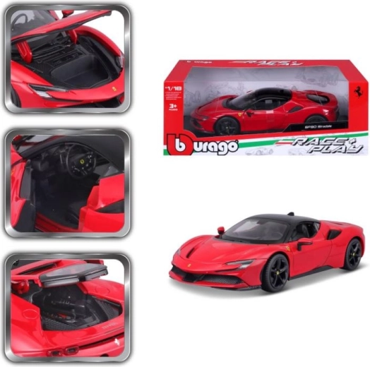 Kovinski model BBURAGO FERRARI SF90 STRADALE 1:18 rdeč