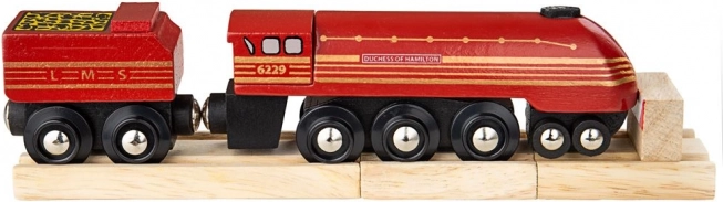 Lesena lokomotiva Duchess of Hamilton s tiri BIGJIGS RAIL