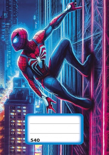 Beležka A5 brez črt z motivom Superjunaka