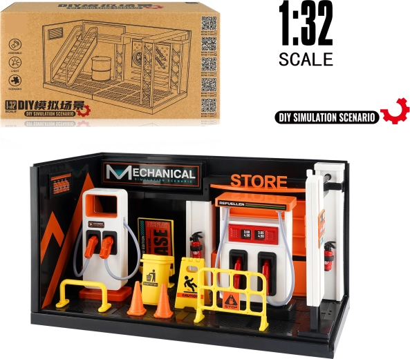 Model bencinske in polnilne postaje 1:32 – kovinska izvedba