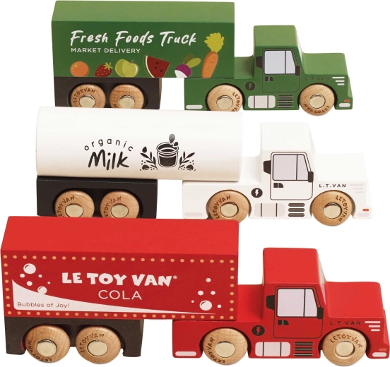 Le Toy Van leseni komplet tovornjakov