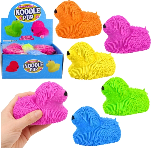 Senzorični stiskalni kužek s cofki – antistresna svetleča igrača LED