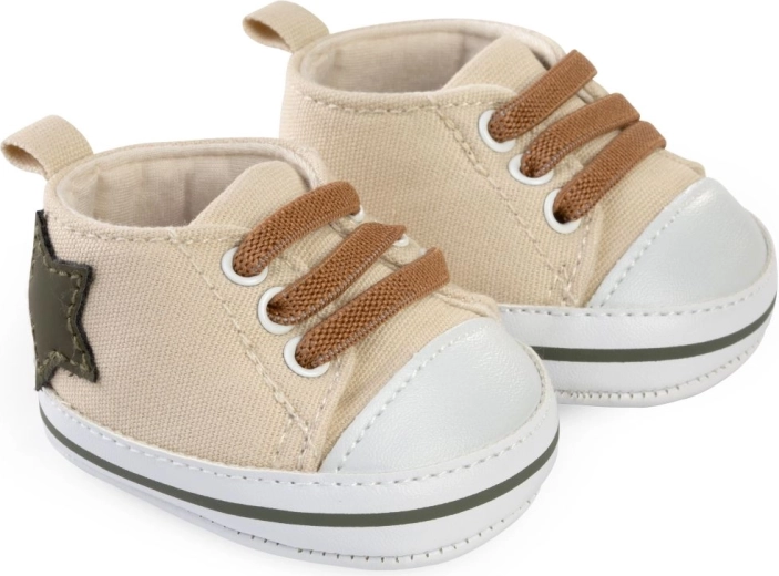 Antonio Juan beige sneakers with a star for dolls