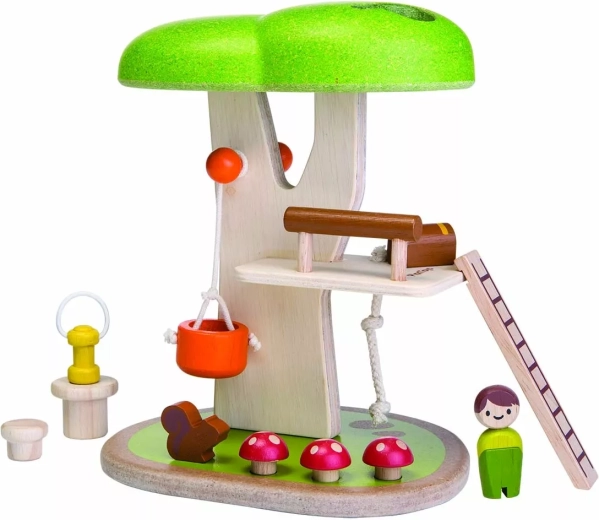 PlanToys lesena hišica na drevesu Tree house