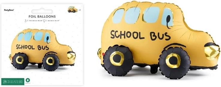 Stoječi folijski balon Avtobus 66 × 36 cm (mix)