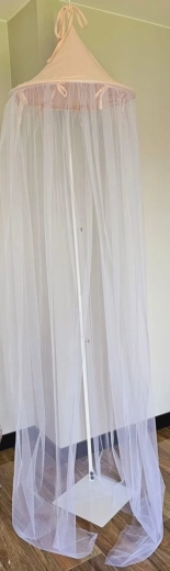EKO canopy for baby cot – muslin and tulle, blue, 240 × 300 cm
