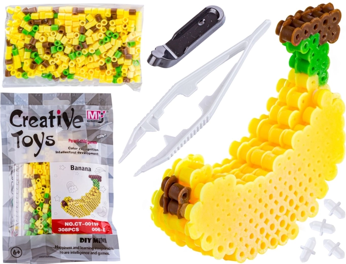3D likalne perlice – šablona banana