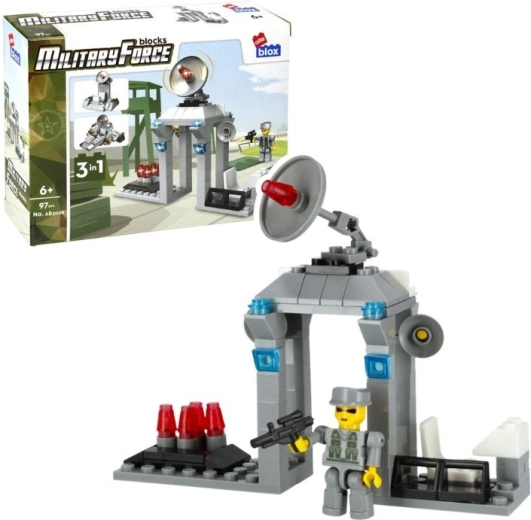 AlleBlox Military 3-in-1 Building Set, 97 Pieces