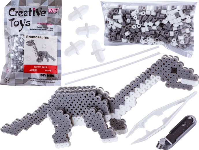 3D fuse beads – brontosaurus (dinosaur) in a bag